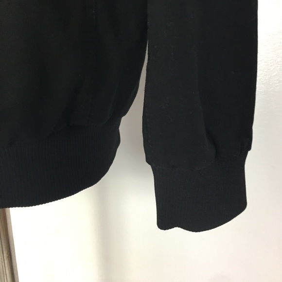 Moogen Men’s Black Mock Neck Bomber Jacket - Picture 6 of 8